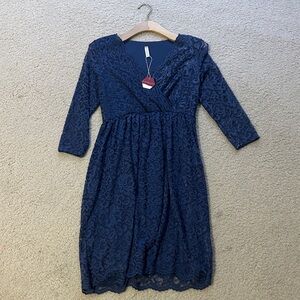 Pinkblush Navy Lace Dress